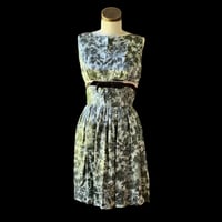 Image 1 of Couture Silk Floral Pleated Sleeveless Dress XS/S