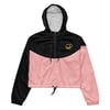 Pink logo cropped windbreaker