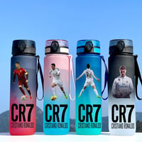 Image 4 of 650ml Sports Water Bottle Cristiano Ronaldo Leak Proof Colorful Plastic Cup Large Capacity Water Jug