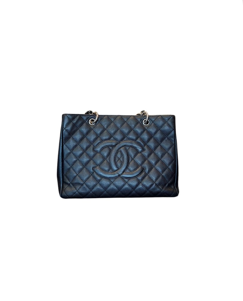 Image of Chanel Quilted Caviar Leather Grand Shopping Tote 1176-10