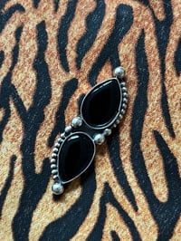 Image 5 of Ring oder Kette aus Sterlingsilber mit 2 schwarzen Onyx 
