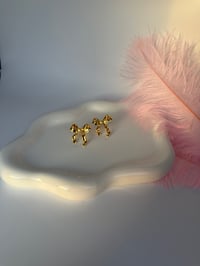 Image 1 of Gold Bow Earrings 