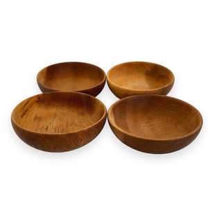 Image of SET OF 4 VINTAGE WOODEN BOWLS