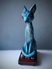 Image 3 of 'Mothlight' Paperclay Cat Sculpture