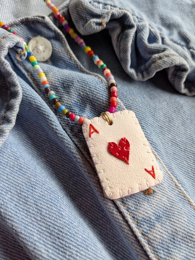 Image of Ace of Hearts Necklace