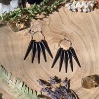 Image 3 of Spiked Hoop Earrings 