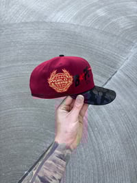 Image 2 of  STEALTH BRIM RED ON RED ASTROS CUSTOM FITTED CAPS 