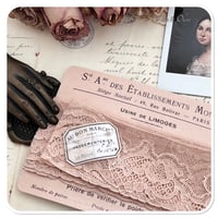 Image 3 of 1m of vintage french lace on a beautiful vintage style french postcard