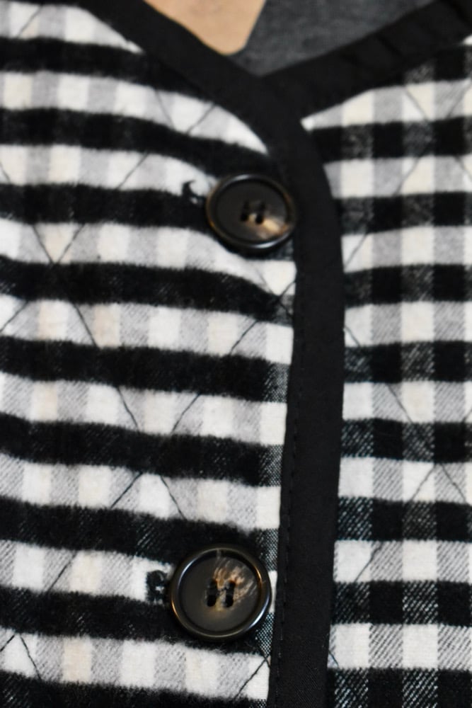Image of Black / White gingham gilet 