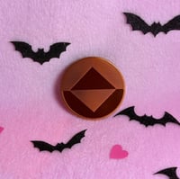 Image 3 of 1.75 Inch Captain Capacitor V.2 - Antique Copper Finish Icon Pin