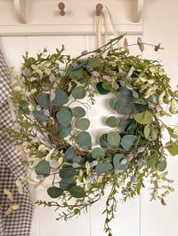 Image 1 of Luxury Foliage & Pussy Willow Wreath