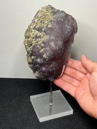 Image 1 of Purple Botryoidal Fluorite With Cubic Pyrite Display Specimen | Hunan China #2662