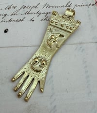Image 1 of Celestial Brass Glove Pendant 