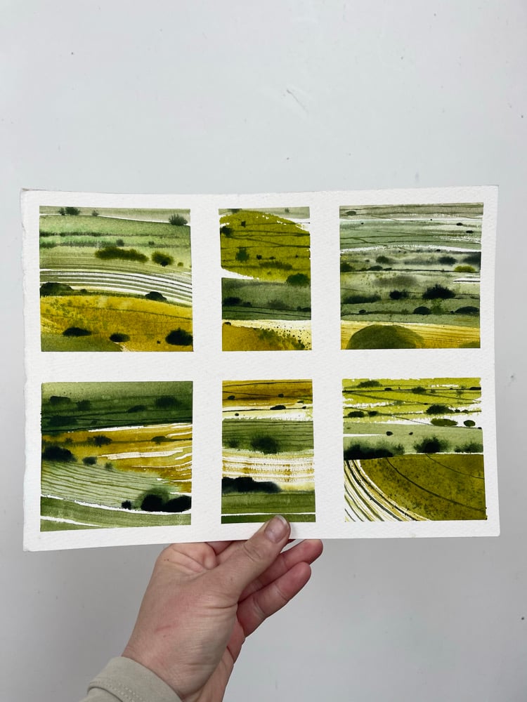 ‘Above These Dorset Fields’ Original painting