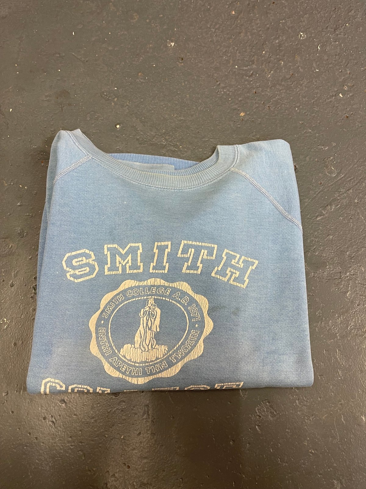 Image of 60s sun faded SMITH COLLEGE sweatshirt 