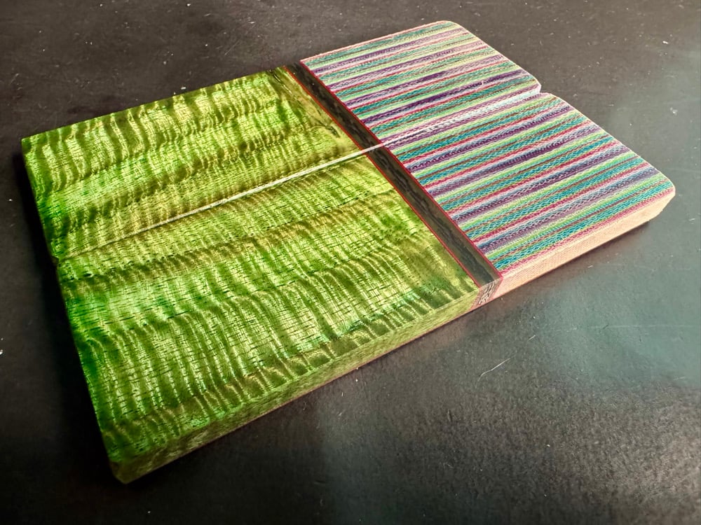 Image of G-carta & Curly Narra GLOW Segmented Knife Scales