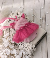 Image 1 of Newborn dress for photo shoots | Clara | fuchsia