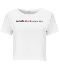 Image 1 of delicate (like the male ego) - baby tee 