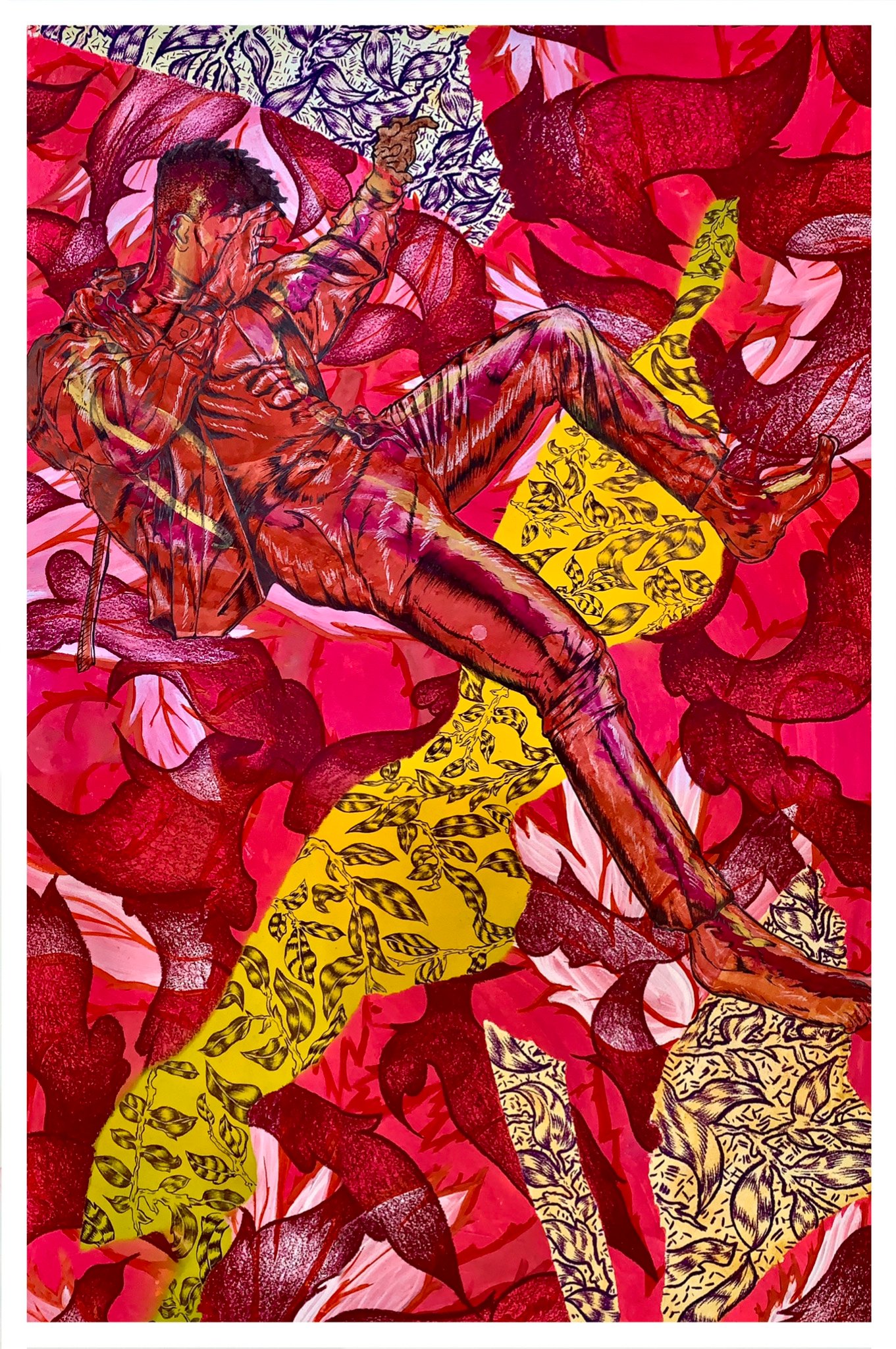 Falling Original Artwork 24x36 Inch