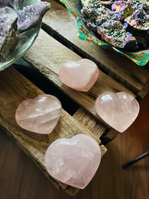 Image of Small Puff Rose Quartz Heart