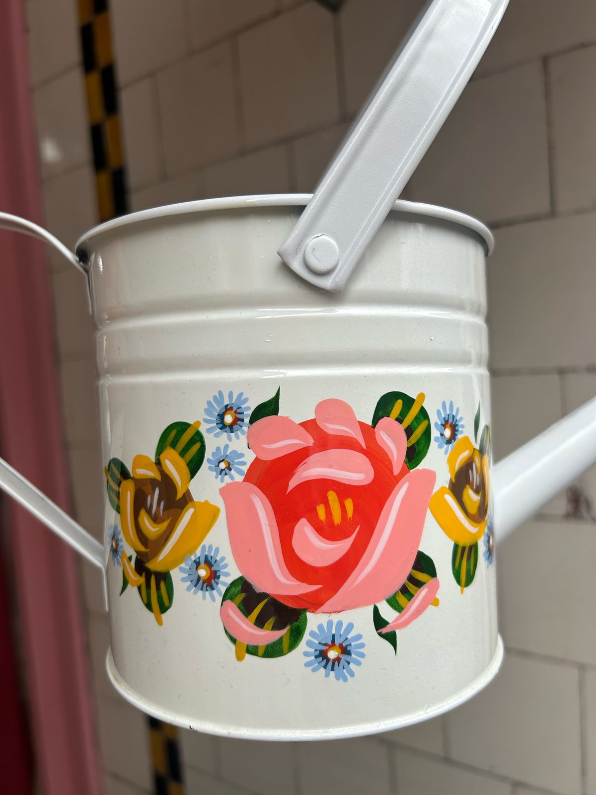 Image of Watering Can with Canal Boat Roses *DISCOUNTED*