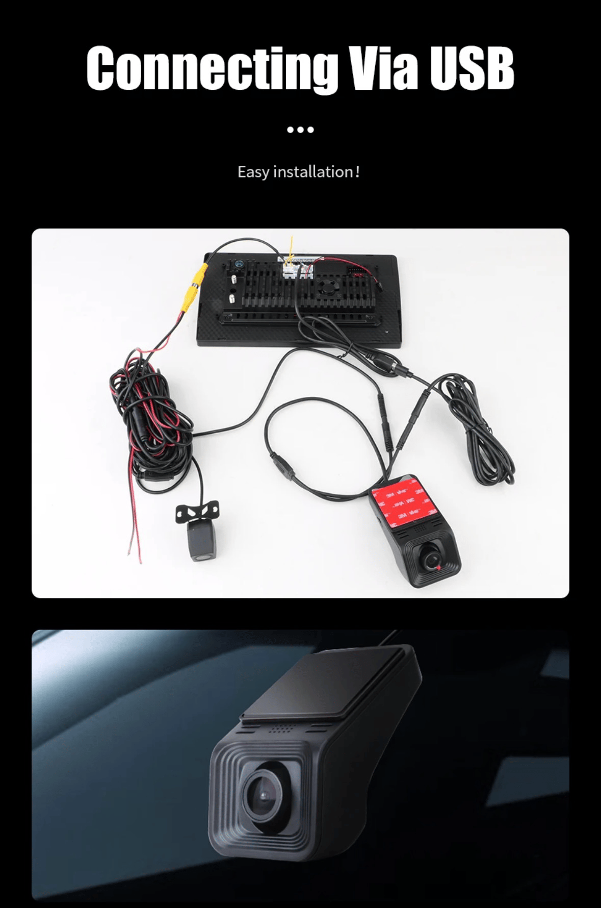 Front/ Rear Car Dash reverse Camera 1080P DVR Video Recorder USB-Charging  ADAS For Android Headunit | LIONZ DEALZ