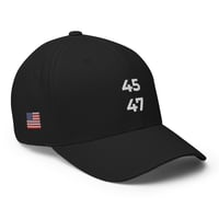 Image 4 of 45 47 MAGA USA FLAG Close Back - Alina Habba Structured Twill Cap