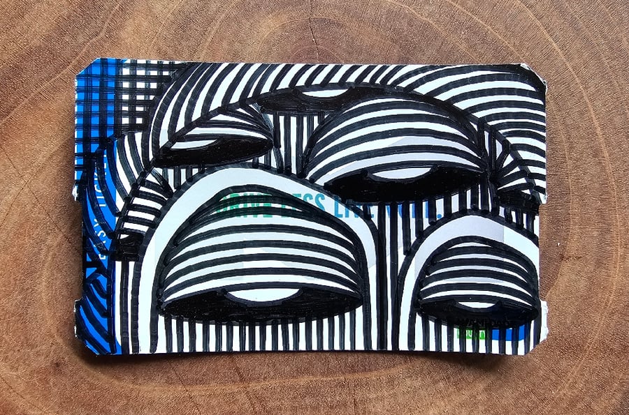 Image of Drawn on used metro card...