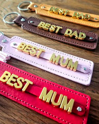 Image 3 of Personalised Leather Keychain