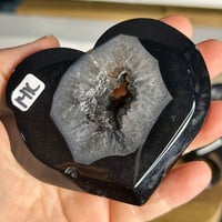 Image 3 of Black Agate Hearts ($14)
