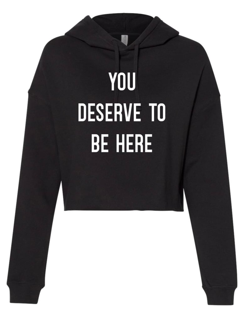 Image of Black Crop Hoodie