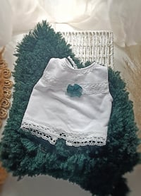 Image 2 of Newborn Photo Prop Set | with Mini Rug | newborn set for Photoshoot | emerald | white | Christmas
