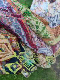 Image 10 of Patchwork trousers / Culottes- pink tassles