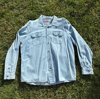 Image of 2XL Red Rocking Chair Longsleeve Demin Shirt