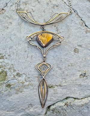 Yellow opal necklace 