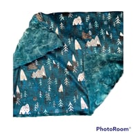 Image 4 of Snowy Mountains in Blue Car Seat Blanket