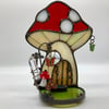 Red Mushie Cottage Candle Holder