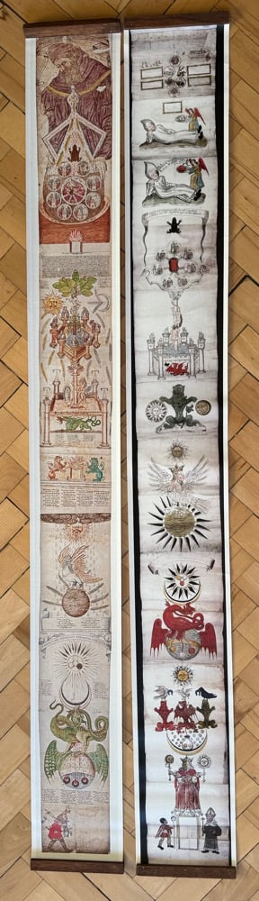 Image of Ripley Scrolls (two different facsimiles on canvas)