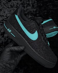 Black Glitter Tiffany Blue Air Force 1