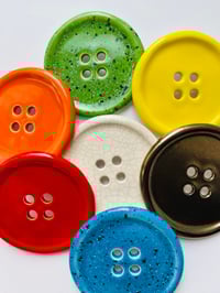 Image 2 of Large Ceramic Button Brooch