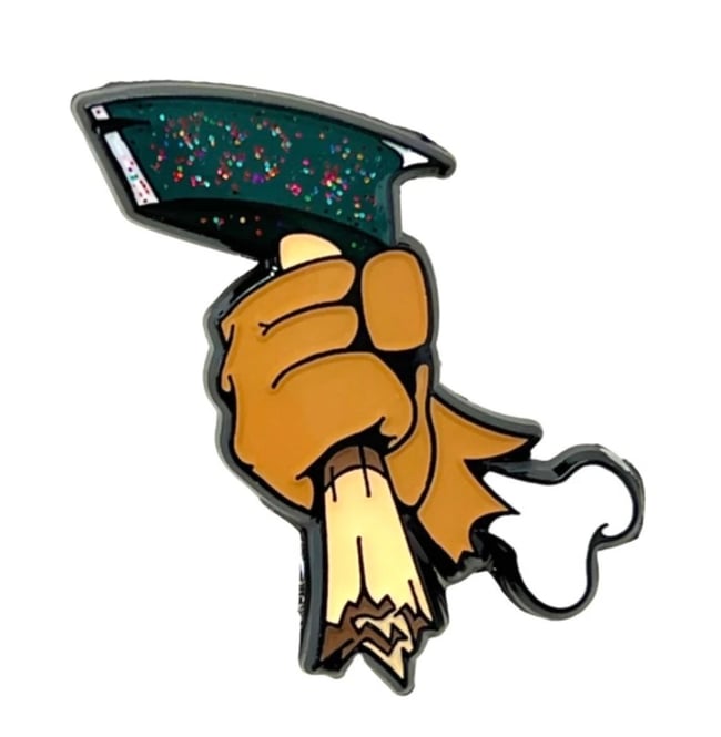 Bad To The Bone Pin - Mean Green