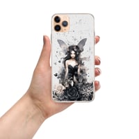 Image 2 of Dark Fairy and Flowers Goth Inspired Mystical Fantasy Clear Case for iPhone®