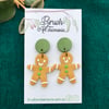Green Gingerbread Earrings