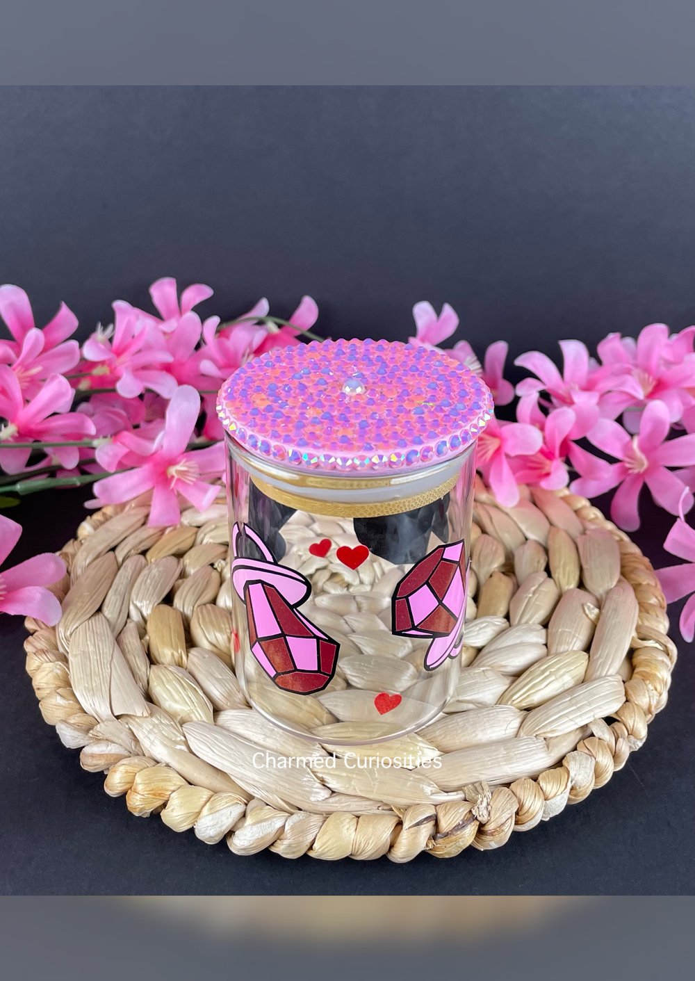 Candy Ring Small Glass Container 