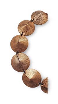 Image 14 of Collana scultura, artigianale, in pelle, modello: TORTOISE