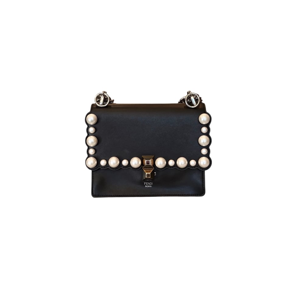 Image of Fendi Kan Pearl Studded Handbag 381-1066