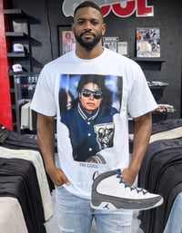 Michael Jackson Flint 9s T-shirt (White/French Blue/Grey)