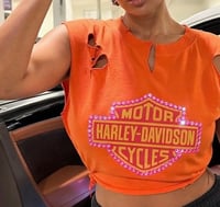 Image 1 of Sunset Distressed Harley Tank (Ready To Ship❗️)