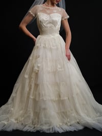 Image 2 of 1950s Swiss Dot & Lace 