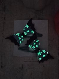 Image 3 of Glow in the Dark Bat Hair Clips